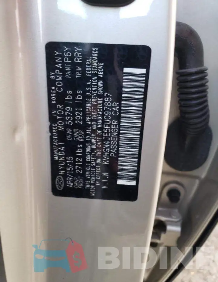KMHGN4JE5FU097887 Photo# 12