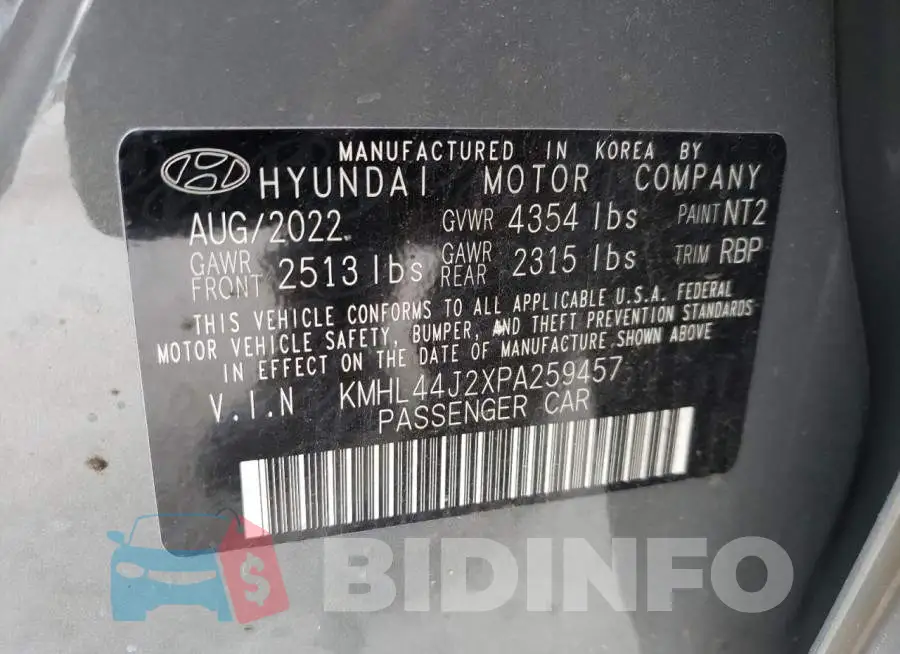 KMHL44J2XPA259457 Photo# 12