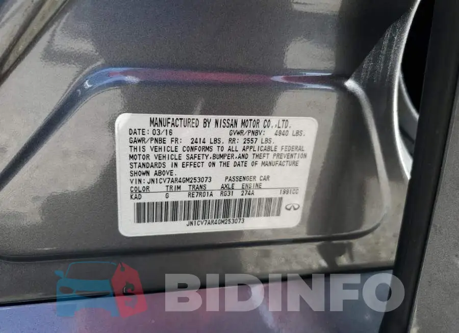 JN1CV7AR4GM253073 Photo# 12