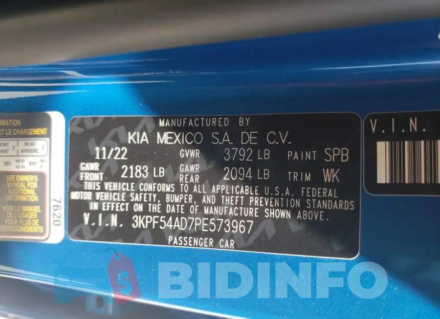 3KPF54AD7PE573967 Photo# 13