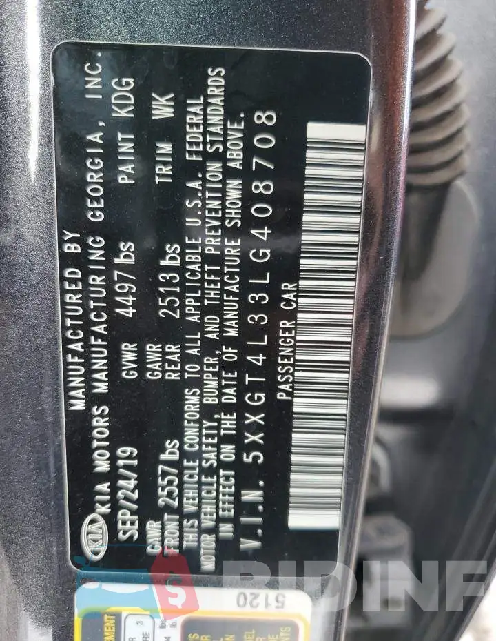 5XXGT4L33LG408708 Photo# 12