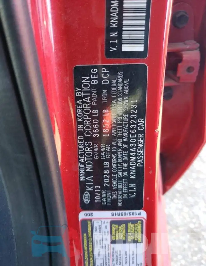 KNADM4A30E6323231 Photo# 12