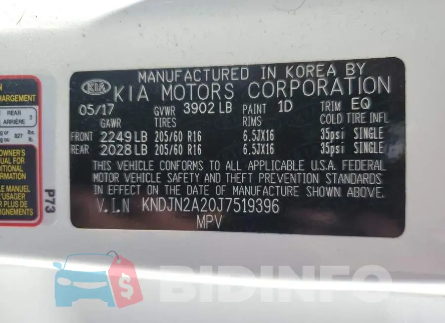 KNDJN2A20J7519396 Photo# 13