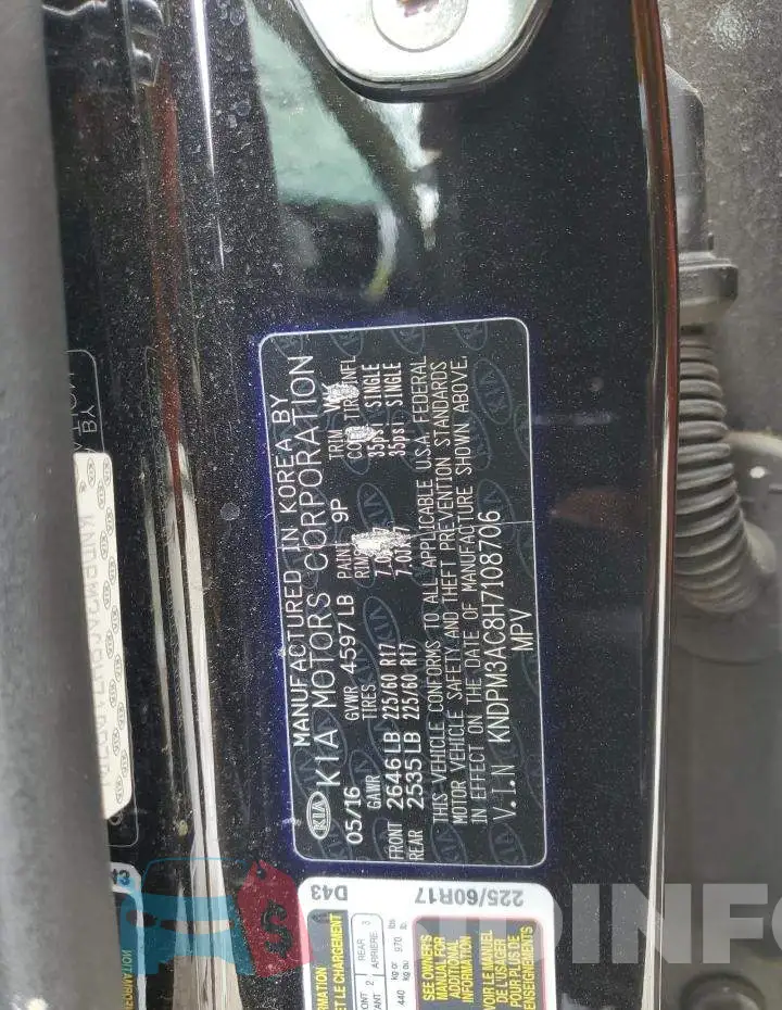 KNDPM3AC8H7108706 Photo# 13
