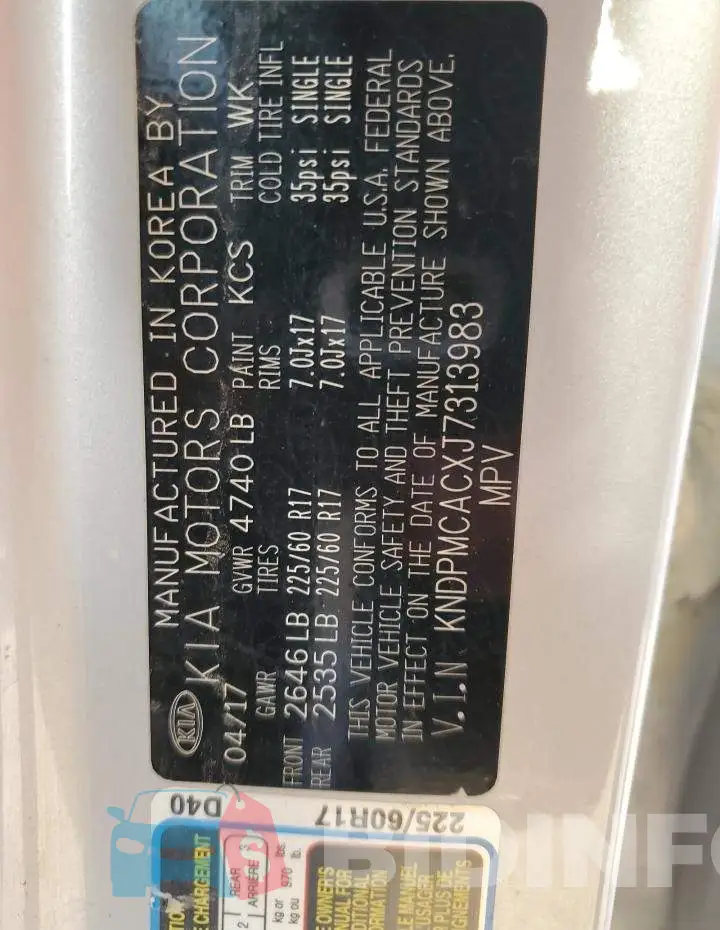 KNDPMCACXJ7313983 Photo# 13