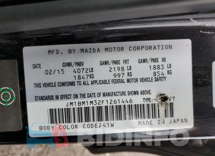 JM1BM1M32F1261446 Photo# 12