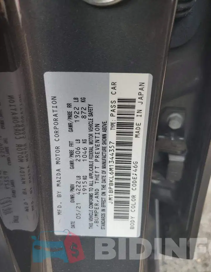 JM1BPBKL6M1344357 Photo# 12