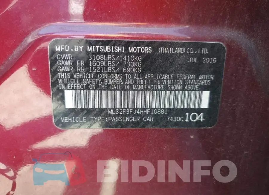 ML32F3FJ4HHF10881 Photo# 12