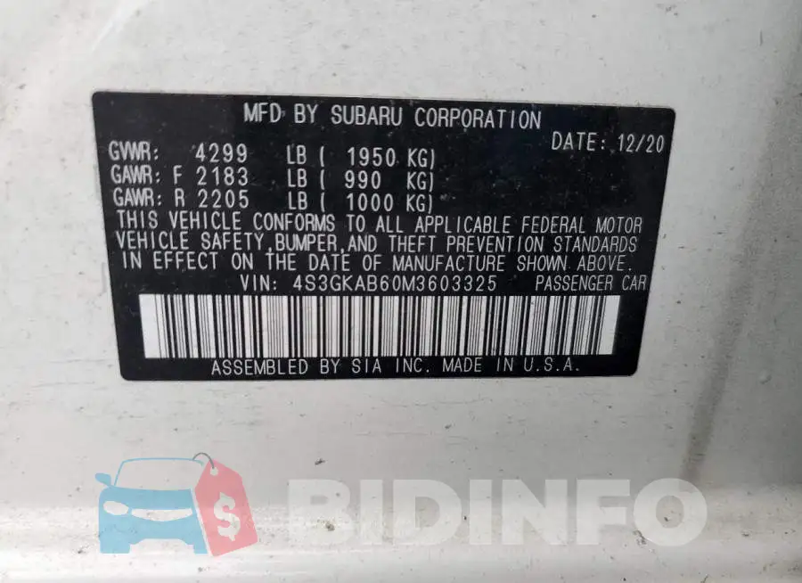 4S3GKAB60M3603325 Photo# 12