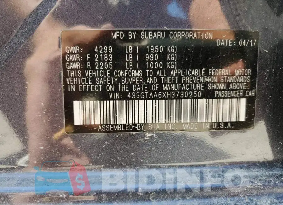 4S3GTAA6XH3730250 Photo# 12
