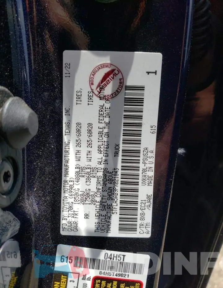 5TFLA5AB9PX021843 Photo# 12