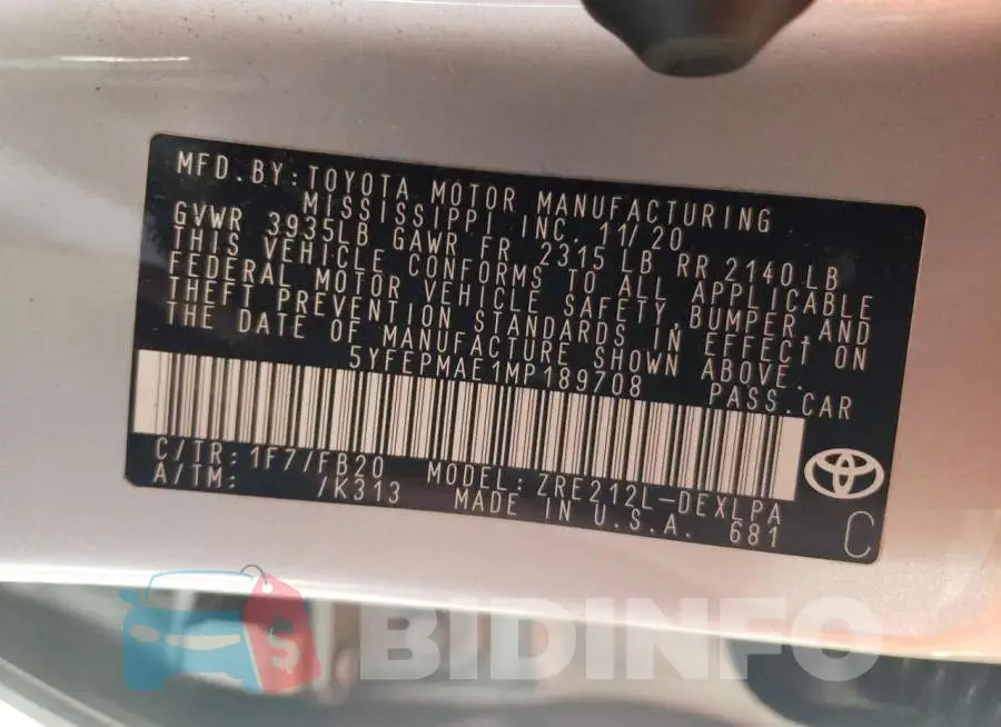 5YFEPMAE1MP189708 Photo# 12