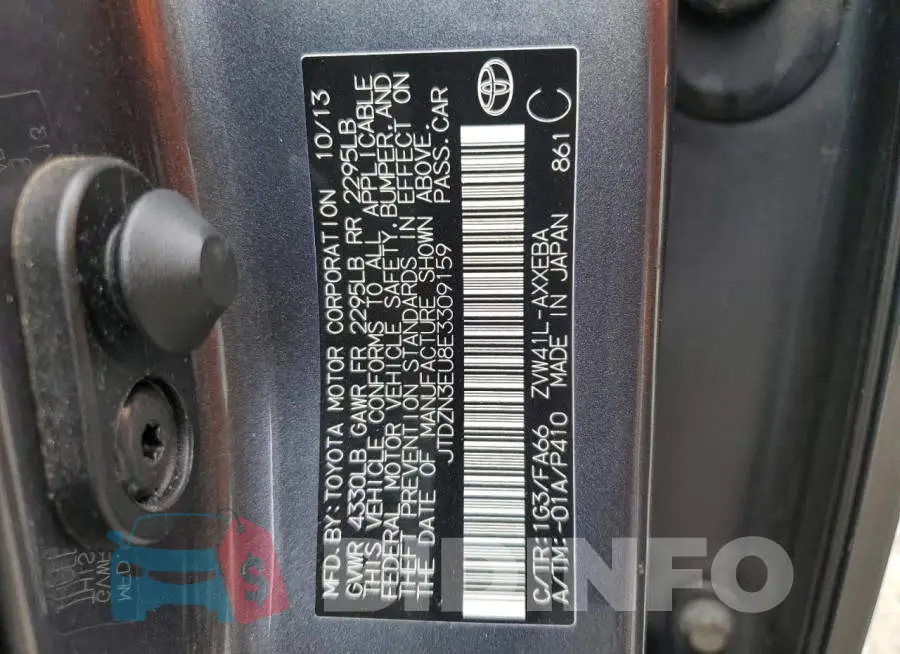 JTDZN3EU8E3309159 Photo# 12