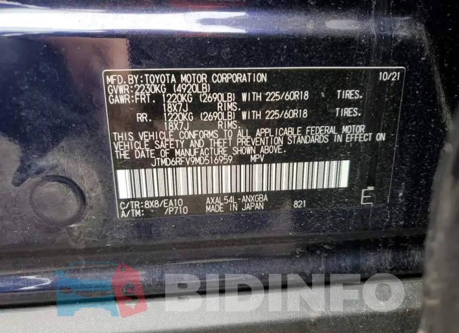 JTMD6RFV9MD516959 Photo# 13