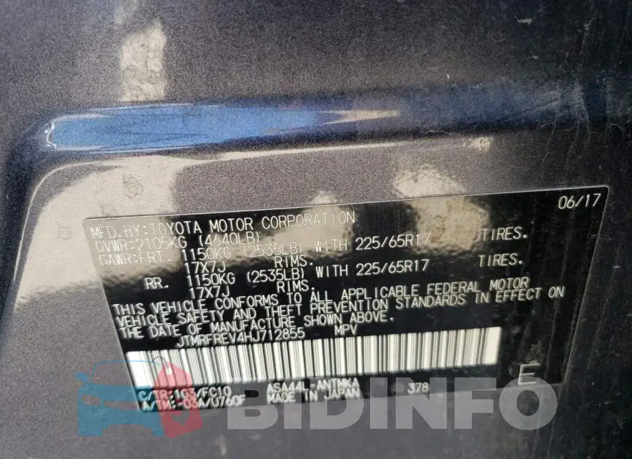 JTMRFREV4HJ712855 Photo# 13