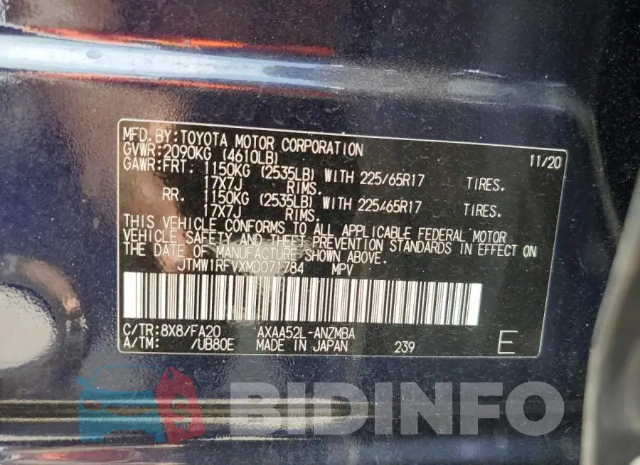 JTMW1RFVXMD071784 Photo# 13