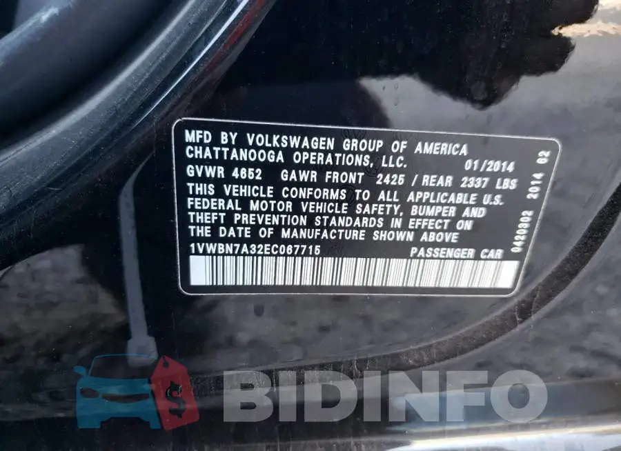 1VWBN7A32EC067715 Photo# 12