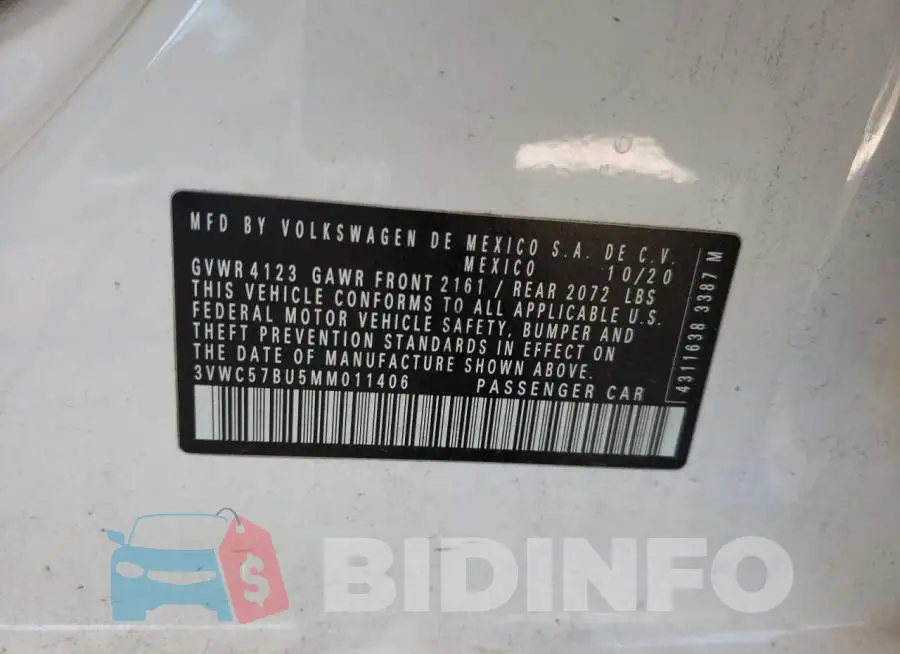 3VWC57BU5MM011406 Photo# 12