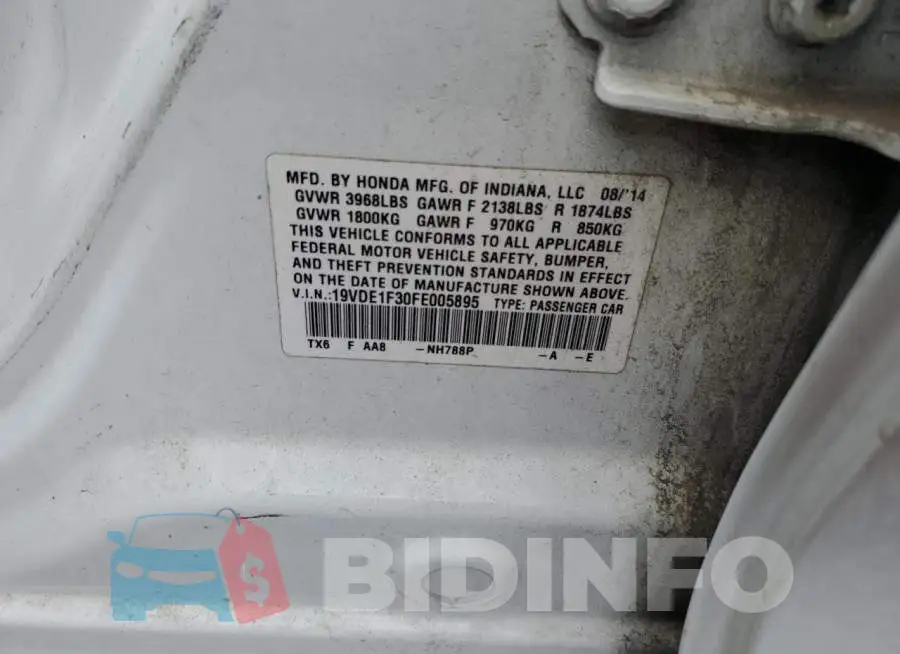 19VDE1F30FE005895 Photo# 12