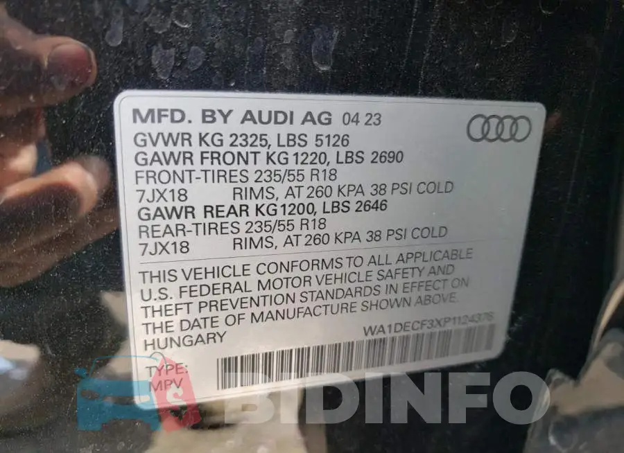 WA1DECF3XP1124376 Photo# 13