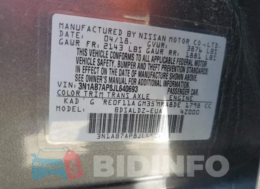 3N1AB7AP8JL640693 Photo# 12