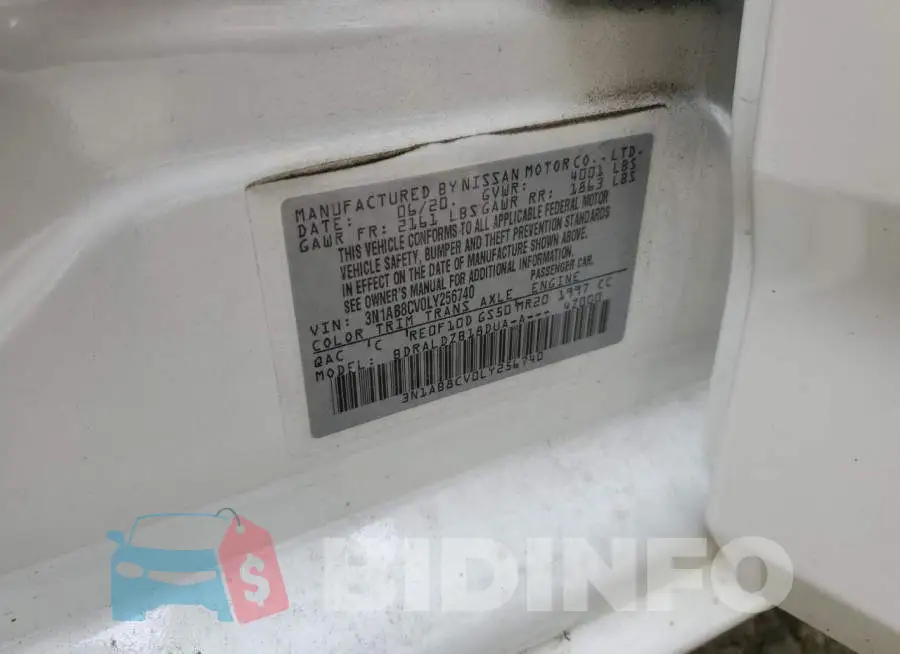 3N1AB8CV0LY256740 Photo# 12