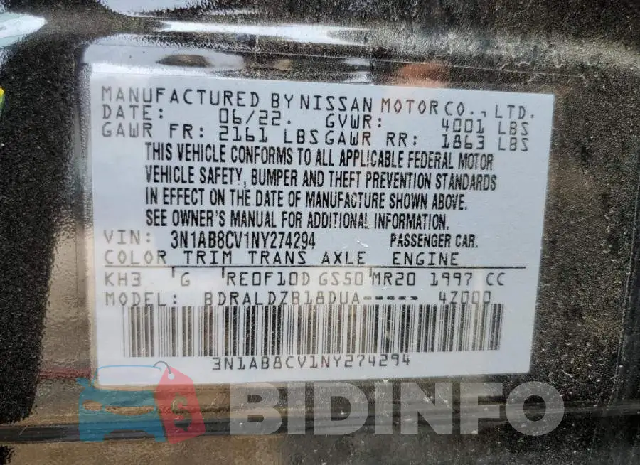 3N1AB8CV1NY274294 Photo# 12