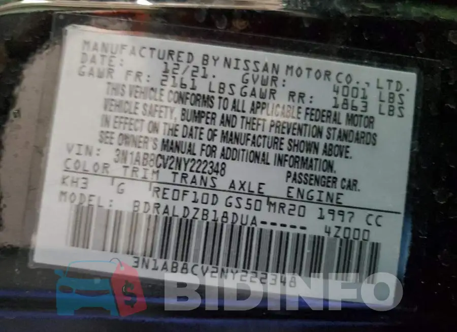 3N1AB8CV2NY222348 Photo# 13