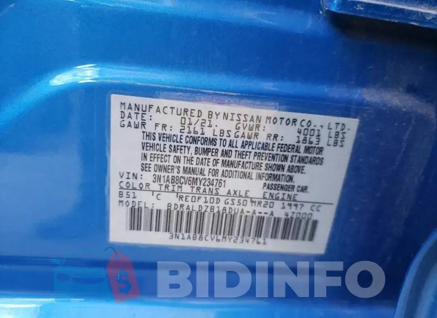 3N1AB8CV6MY234761 Photo# 12