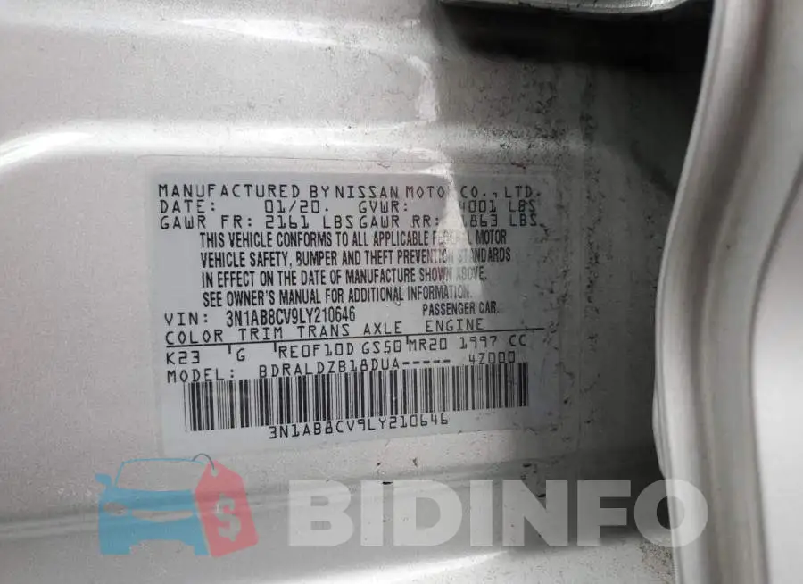 3N1AB8CV9LY210646 Photo# 12