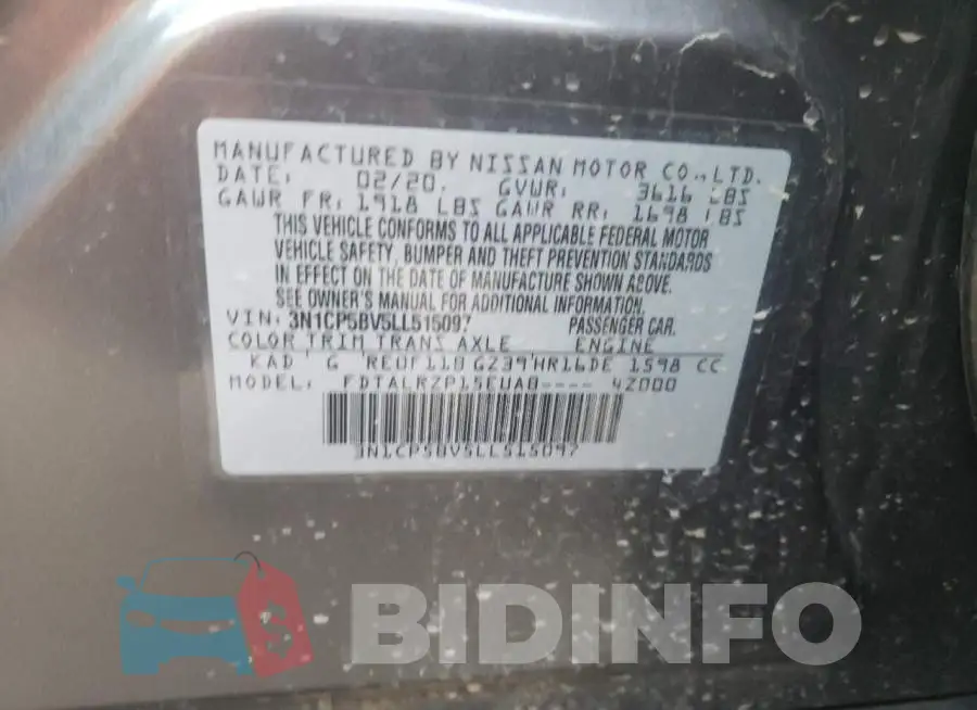 3N1CP5BV5LL515097 Photo# 12