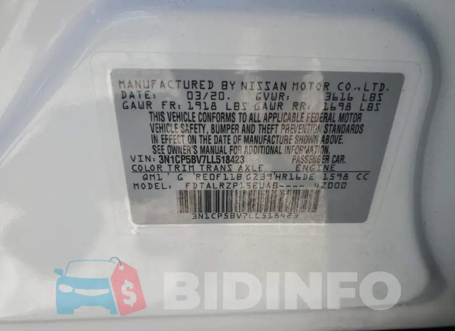 3N1CP5BV7LL518423 Photo# 13