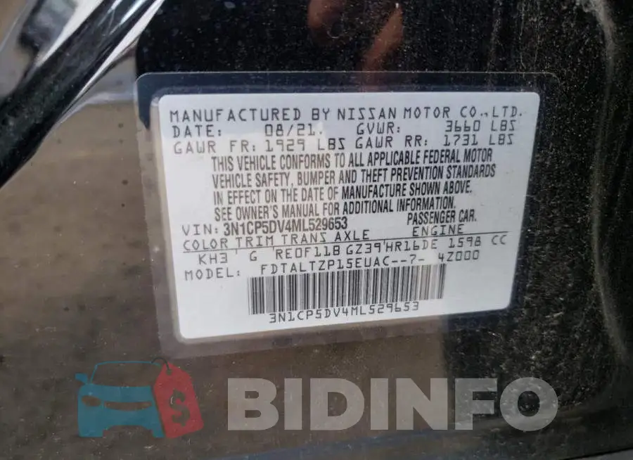 3N1CP5DV4ML529653 Photo# 12