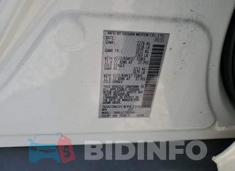 5N1AT2MK5FC846100 Photo# 13