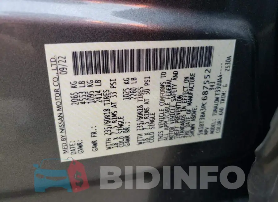 5N1BT3BA3PC687552 Photo# 13