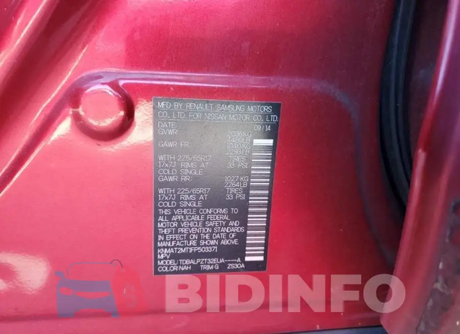 KNMAT2MT1FP503371 Photo# 13