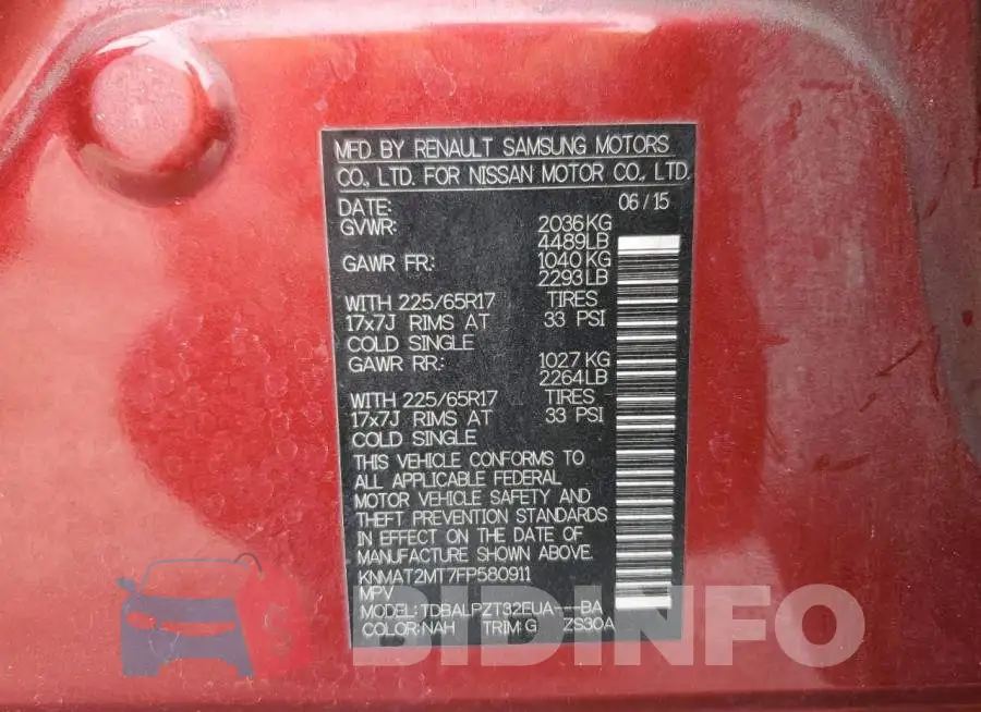 KNMAT2MT7FP580911 Photo# 14