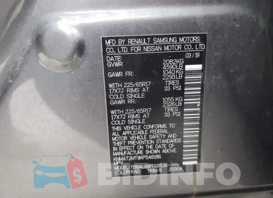 KNMAT2MT9KP546186 Photo# 10