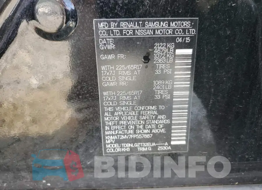 KNMAT2MV7FP557887 Photo# 13