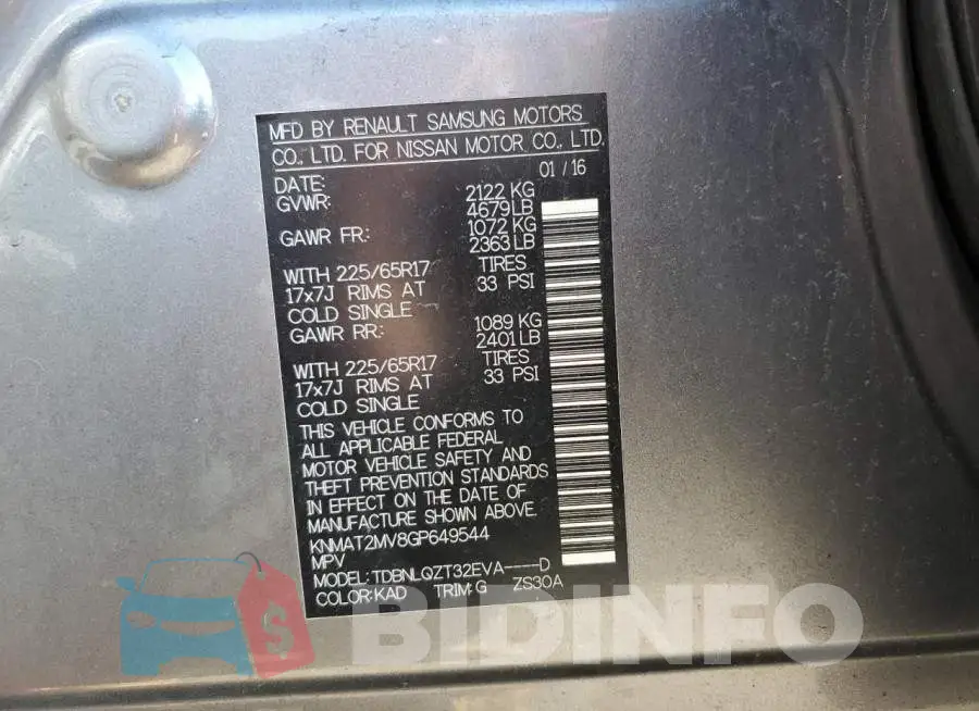 KNMAT2MV8GP649544 Photo# 12