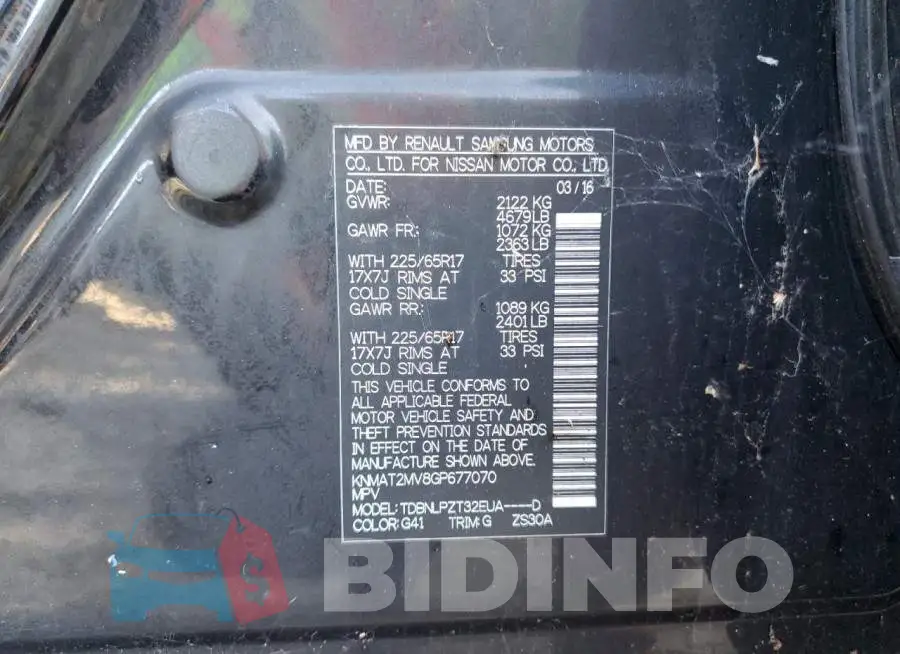 KNMAT2MV8GP677070 Photo# 13