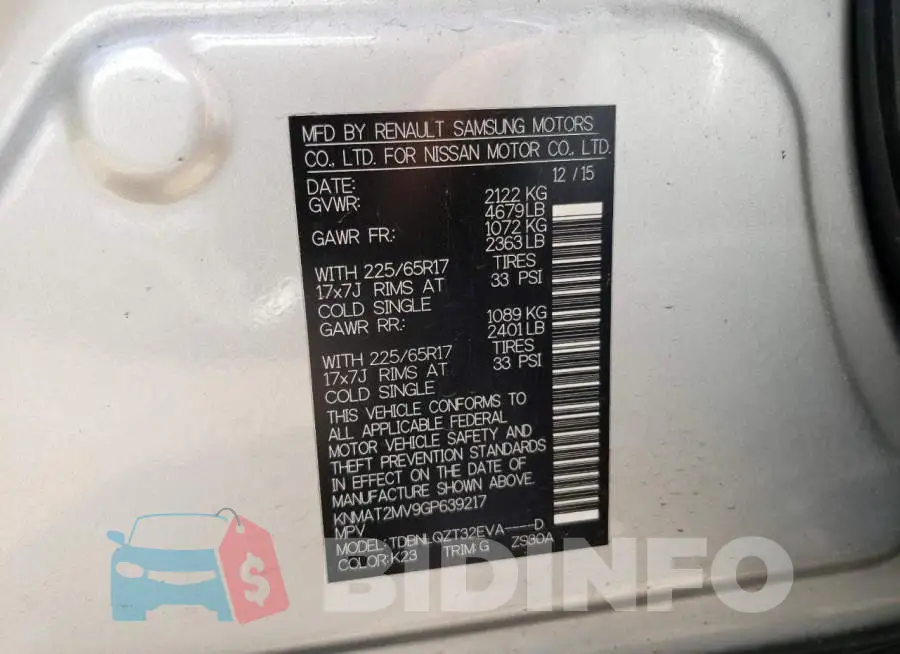 KNMAT2MV9GP639217 Photo# 13