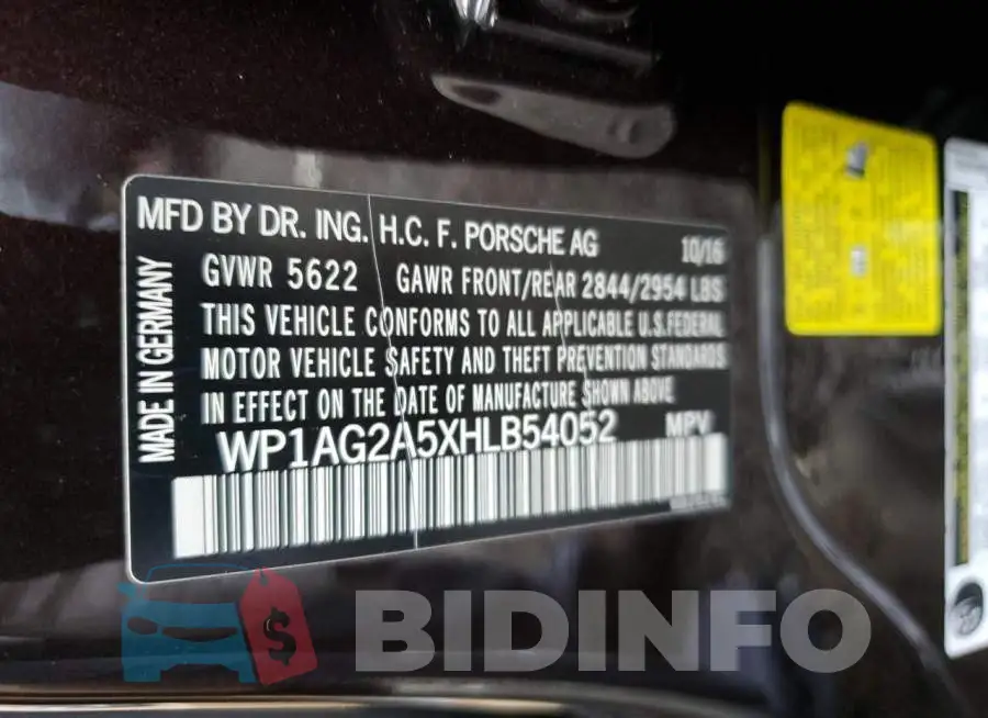 WP1AG2A5XHLB54052 Photo# 12