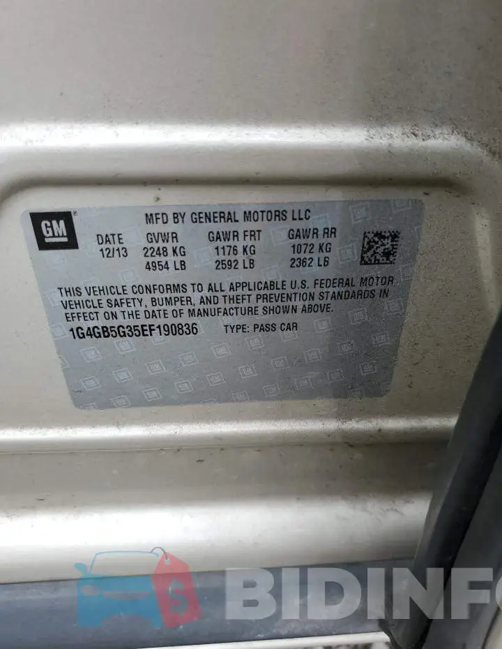 1G4GB5G35EF190836 Photo# 12