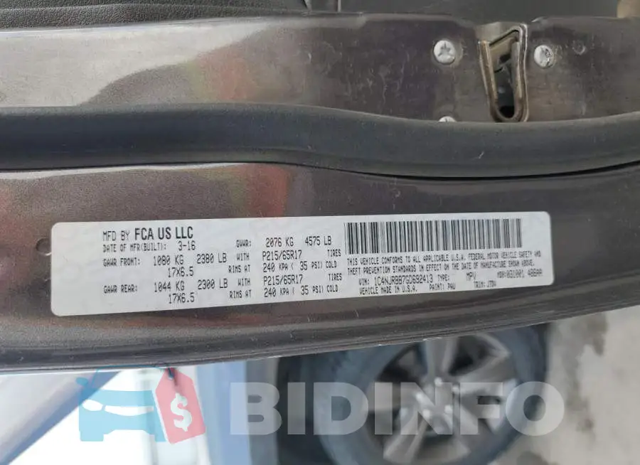 1C4NJRBB7GD692413 Photo# 13