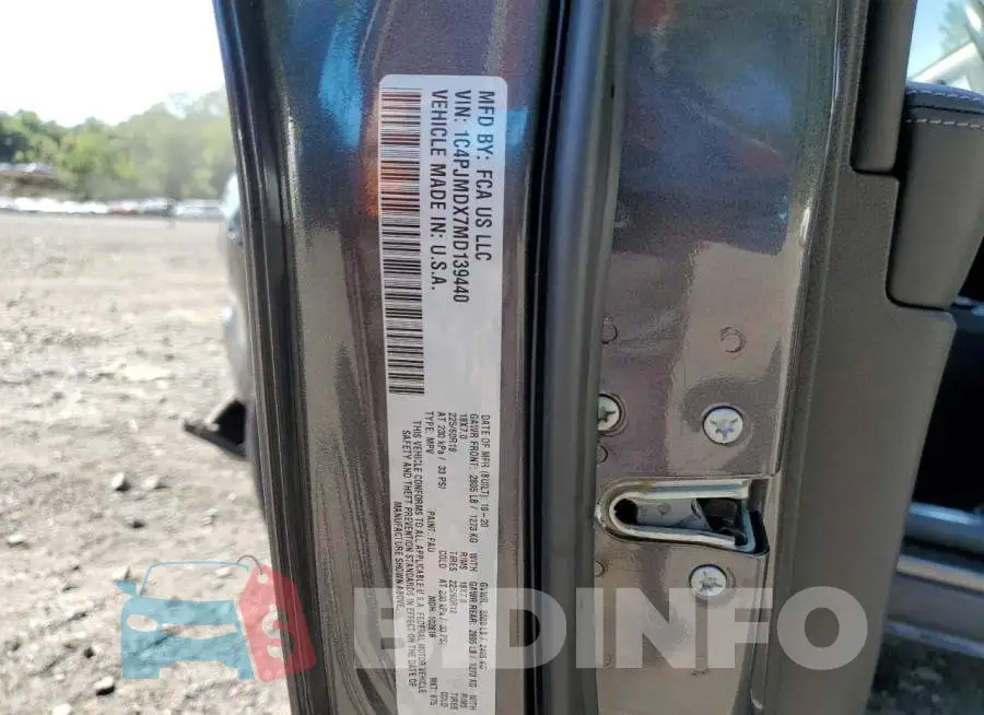 1C4PJMDX7MD139440 Photo# 13