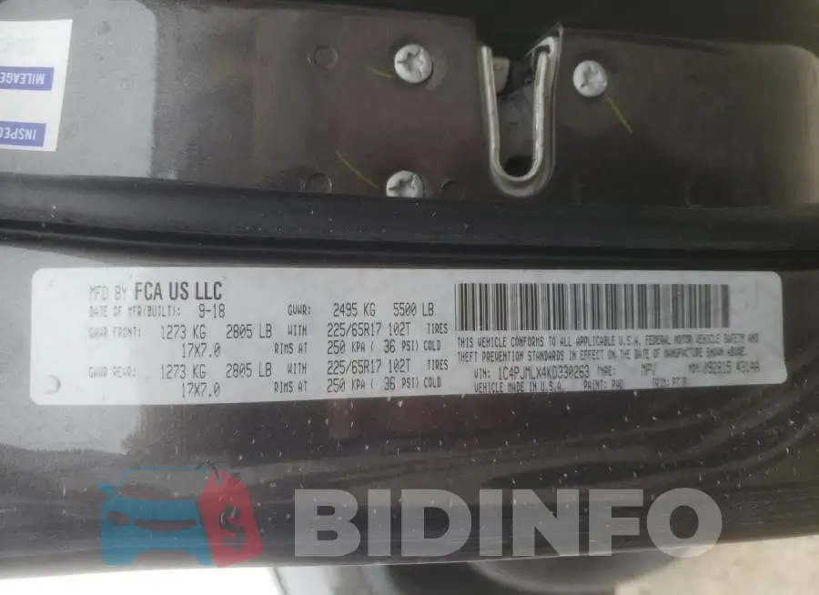 1C4PJMLX4KD330263 Photo# 13