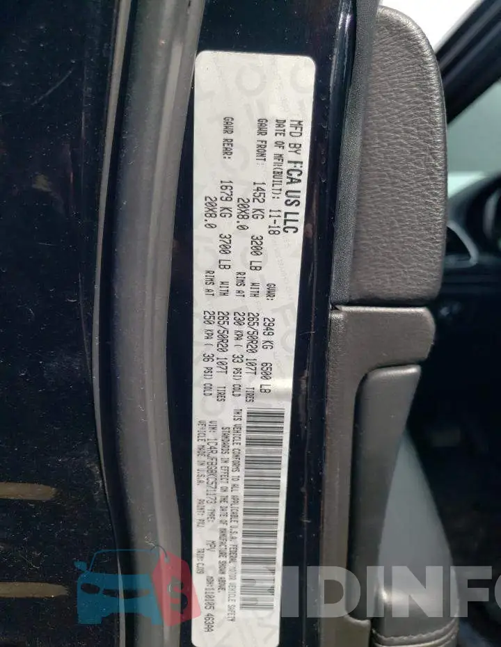 1C4RJFBG8KC571173 Photo# 12