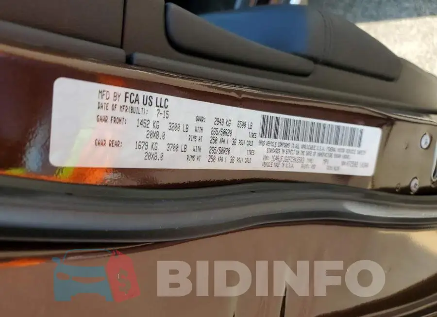 1C4RJFJG2FC943503 Photo# 12