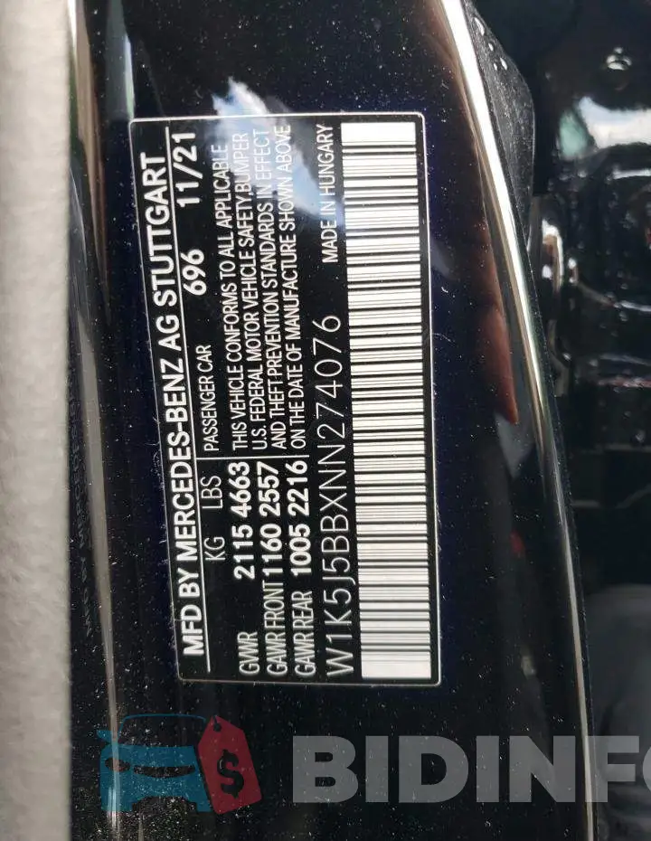 W1K5J5BBXNN274076 Photo# 12